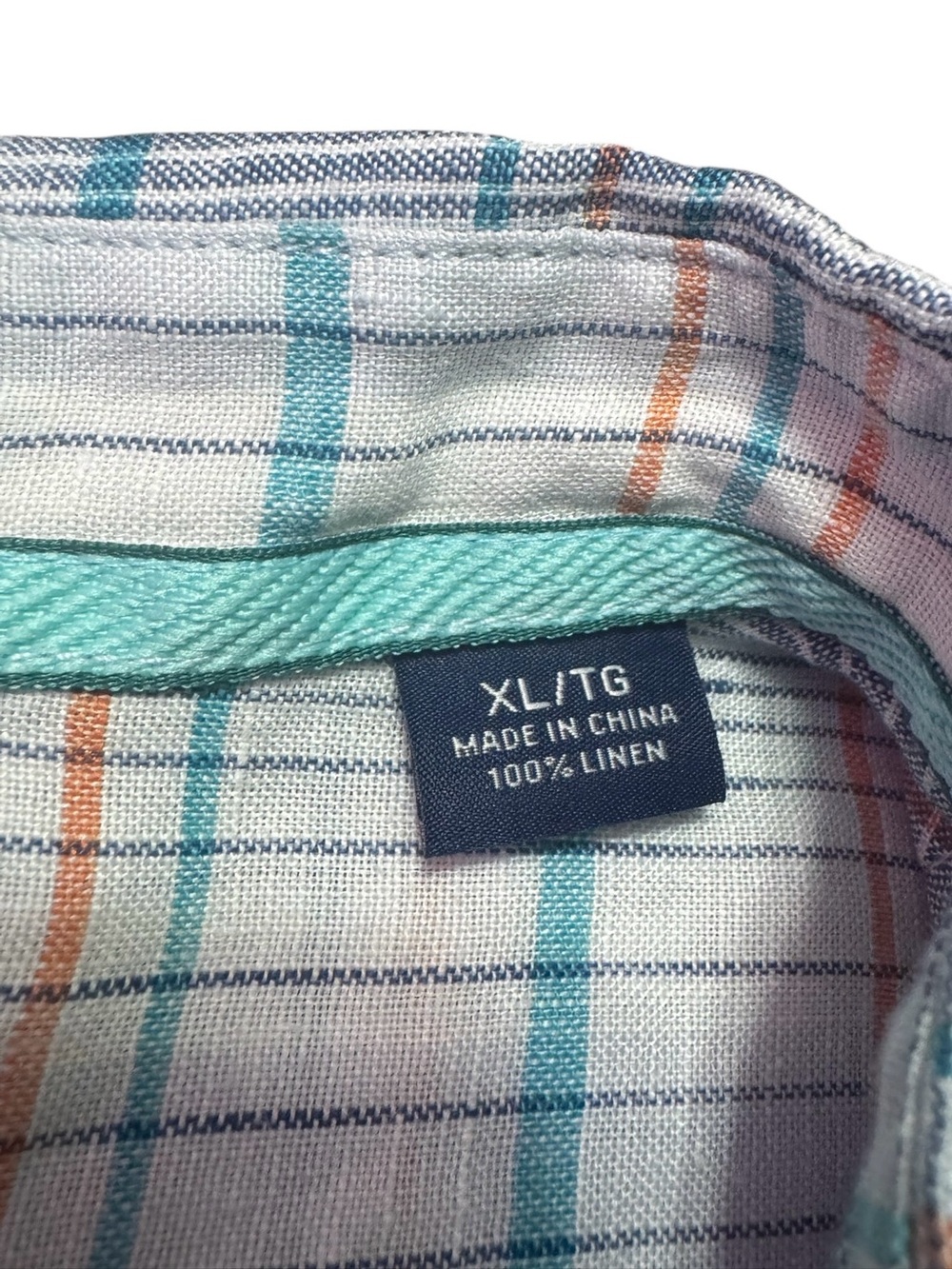Tommy Bahama Paradigm Plaid Shirt 100% Linen - Picture 8 of 10